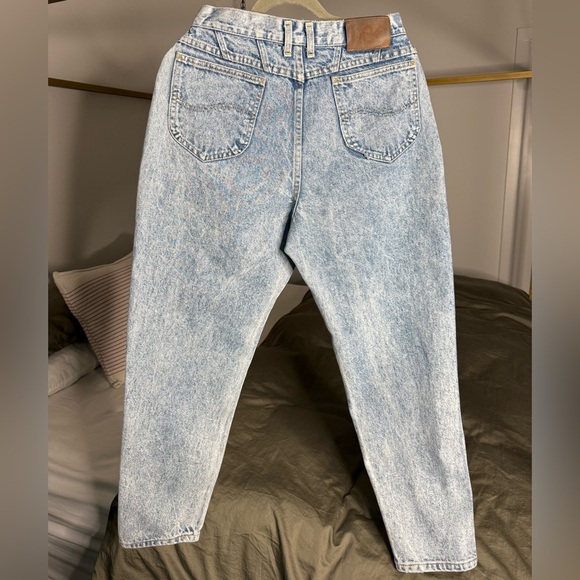 Vtg LEE Acid Wash Jeans Size 14 Medium High Rise Tapered Fit 80s/90s Y2K RARE - Picture 2 of 14